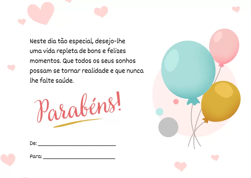 Cartão de feliz aniversário