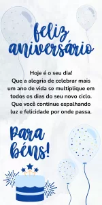 Mensagem de aniversário para amigo