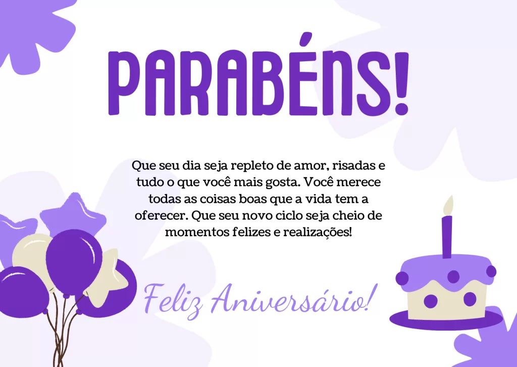 Cartão de feliz aniversário